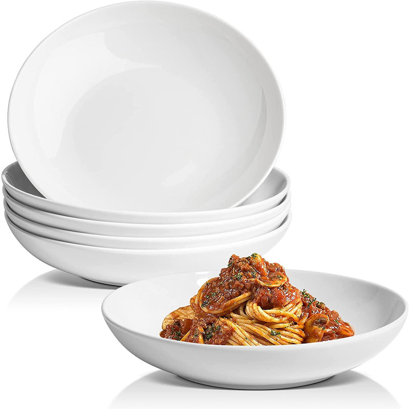 Latitude Run® Pasta Bowls, Porcelain Salad Pasta Bowl, Large Serving